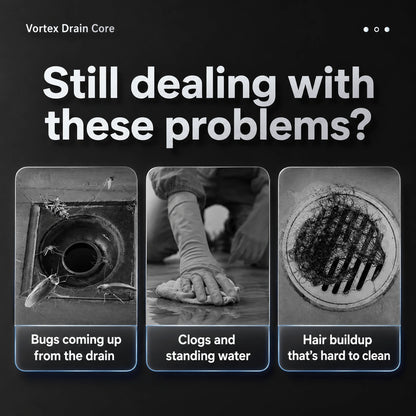 Common shower drain problems including insects, standing water and tangled hair buildup